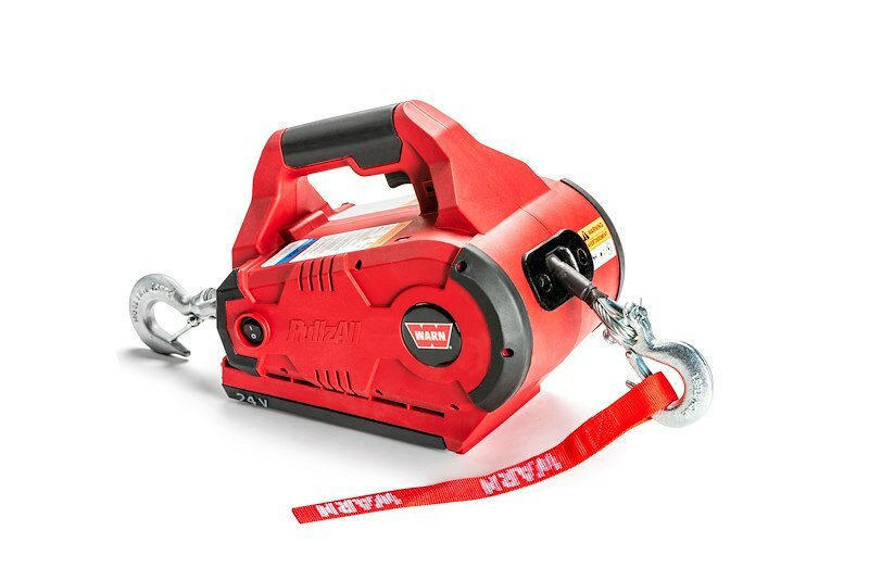 Warn - 885005 Portable Cordless 24 Volt DC 1000 LB Cap 15 Ft Wire Rope With 2 Batteries