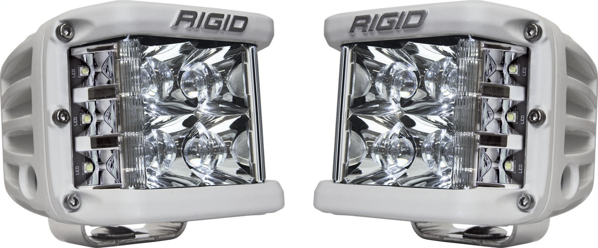 RIGID D-SS PRO Side Shooter, Spot Optic, Surface Mount, White Housing, Pair