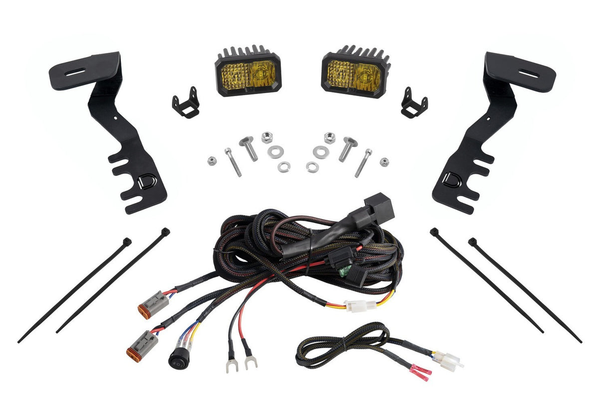 Diode Dynamics - Stage Series 2in LED Ditch Light Kit for 2024+ Toyota Tacoma, Pro Yellow Combo - DD7937