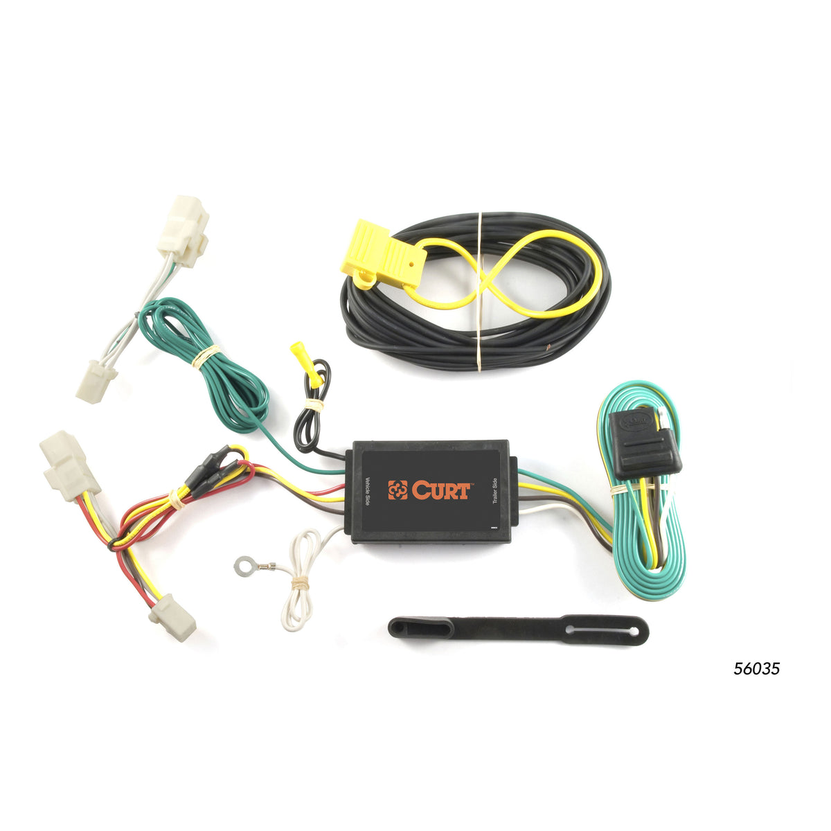 Curt - Custom Wiring, 4-Way Flat, Select Toyota Matrix, Pontiac Vibe, Scion xB - 56035