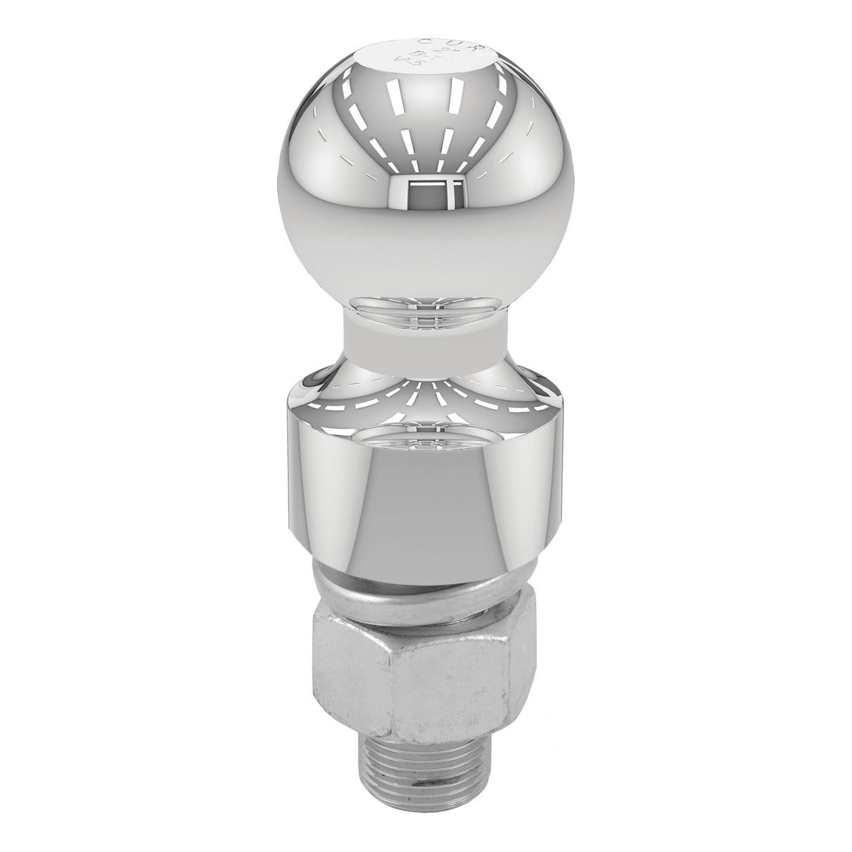 Curt - 2" Trailer Ball (1" x 2-1/8" Shank, 1" Rise, 6,000 lbs., Chrome) - 40033