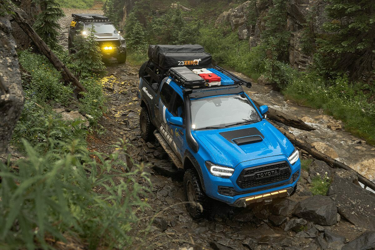 Prinsu - 2nd-3rd Gen Toyota Tacoma Special Edition Cab Rack with Toyota Desert Air Intake Fitment / Standard - 400-000-010-011