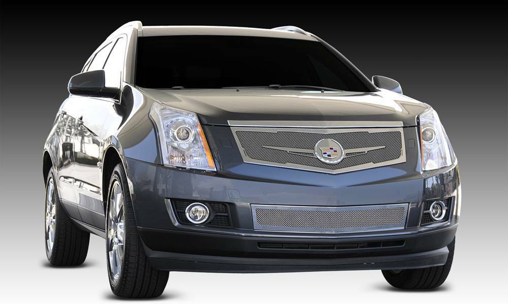 1 Pc Small Mesh Stainless Steel Upper Class Grille Replacement - Re-Use OE Cadillac Logo with provided logo plate