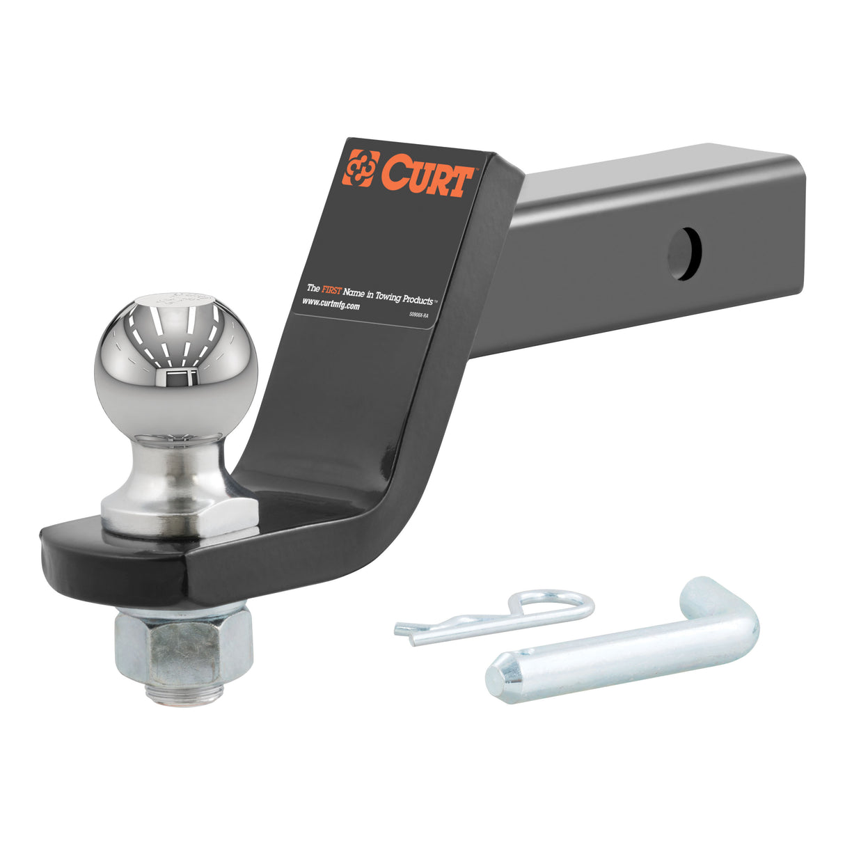 Curt - Loaded Ball Mount with 2" Ball (2" Shank, 7,500 lbs., 4" Drop) - 45056