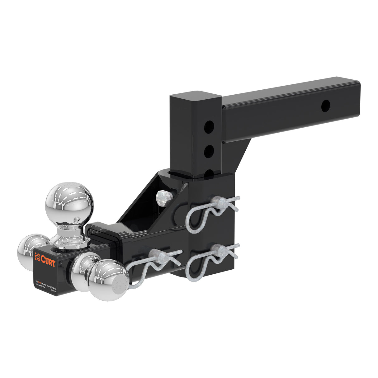 Curt - Adjustable Tri-Ball Mount (2" Shank, 1-7/8", 2" & 2-5/16" Balls) - 45799