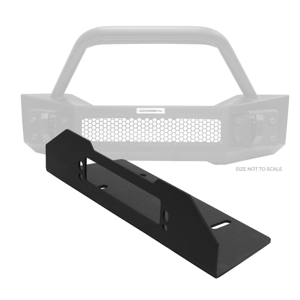 Go Rhino 23200T - Trailline Bumper Fairlead Mount Plate - Textured Black