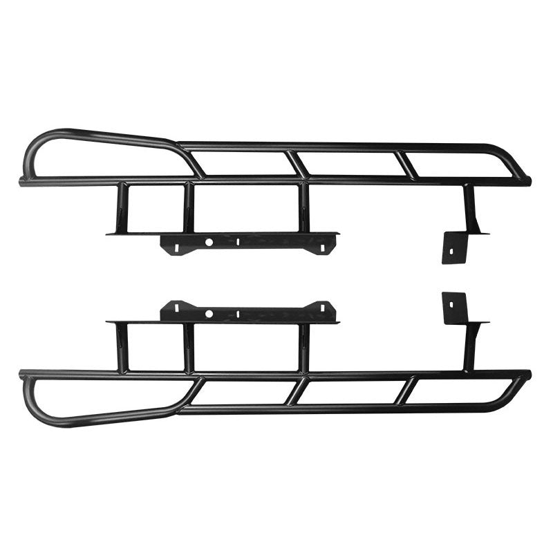 CBI - T2/T3 Toyota Tacoma Trail Bolt-On Rock Sliders | 2005-Current - Longbed - Dom-upgrade-drawn-over-mandrel - Bare-metal.. - 300-000-010-069