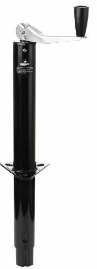 Husky Towing 88127 Man Top Wind Jack 2K Cap Bolt-On or Weld-On Mnt Painted Black