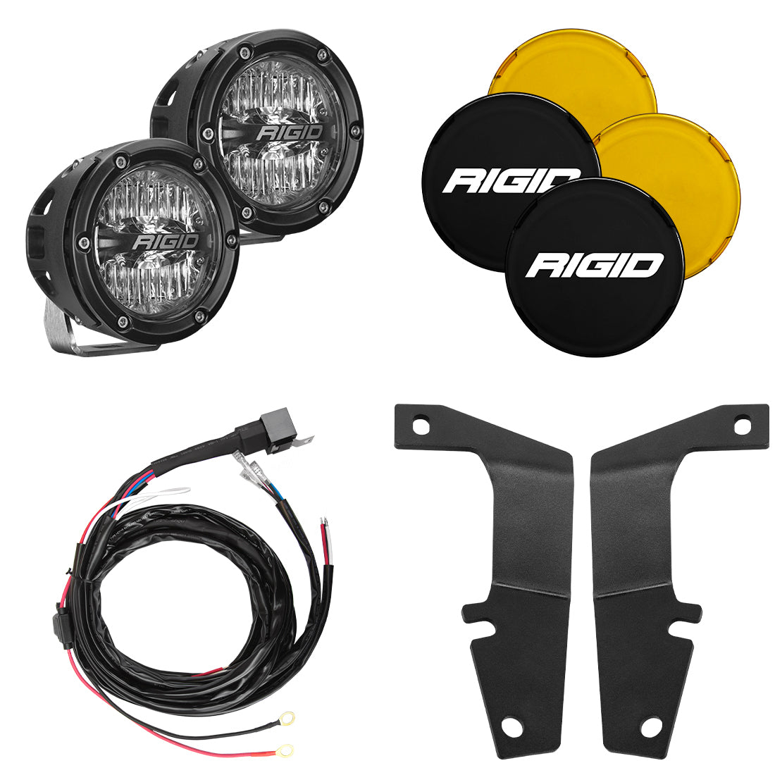 RIGID 2010-2020 Toyota 4Runner A-Pillar Light Kit, Includes 4In 360-Series Drive