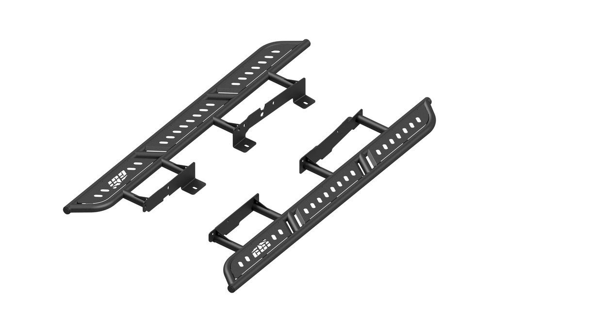 CBI - Ford Bronco Rock Sliders / DOM Upgrade / Powder Coated Black - 300-000-017-014