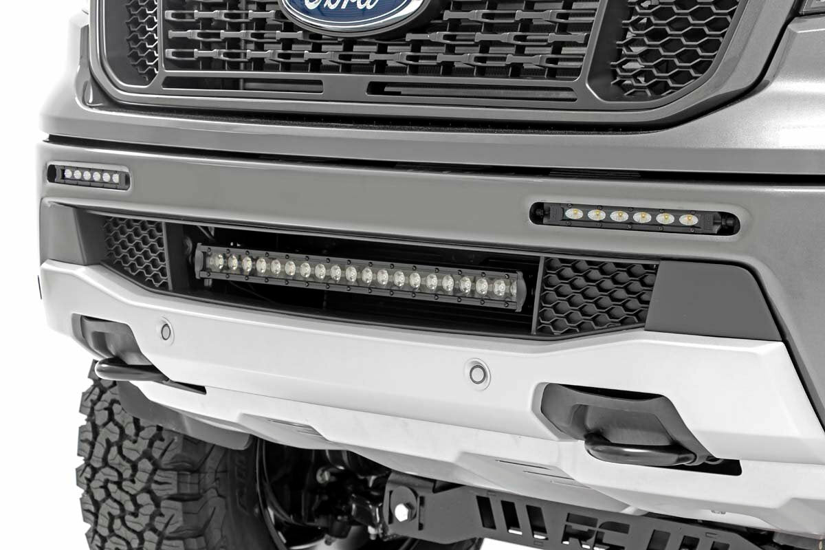 Rough Country - LED Light Kit - Bumper Mount - 6" Black Slimline Pair - Ford Ranger (19-23) - 70829