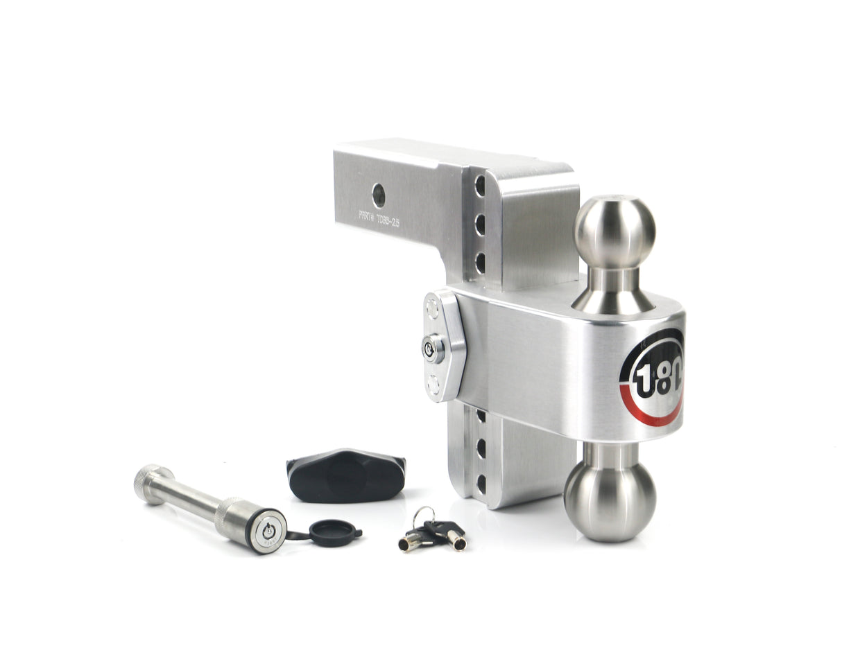 Weigh Safe - LTB6-2.5-KA Turnover Ball 6" Drop Hitch with 2.5" Shank; Keyed alike; WS05 Included