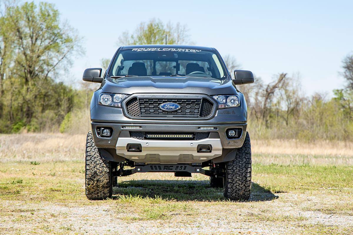 Rough Country - LED Light Kit - Bumper Mount - 20" Black Single Row - Ford Ranger (19-23) - 70815