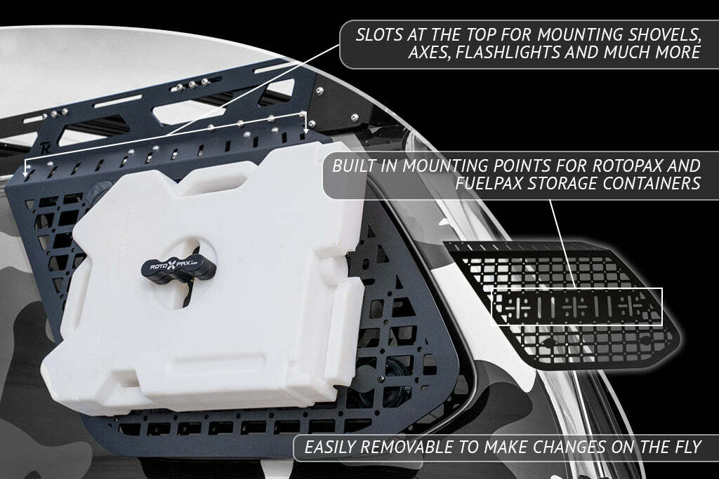 Rago Fabrication - 2010-2023 5th Gen Toyota 4Runner E-MSP (Exterior Molle Storage Panel) - R1017T4RUMSPOS-PRIN-P