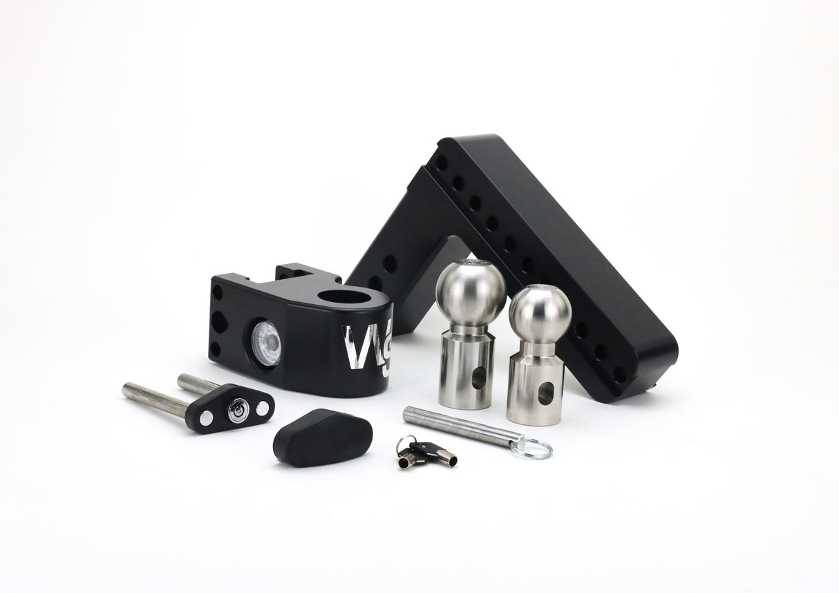 Weigh Safe 8" Drop Hitch with 2.5" Shank - WS8-2.5-CER-BLA