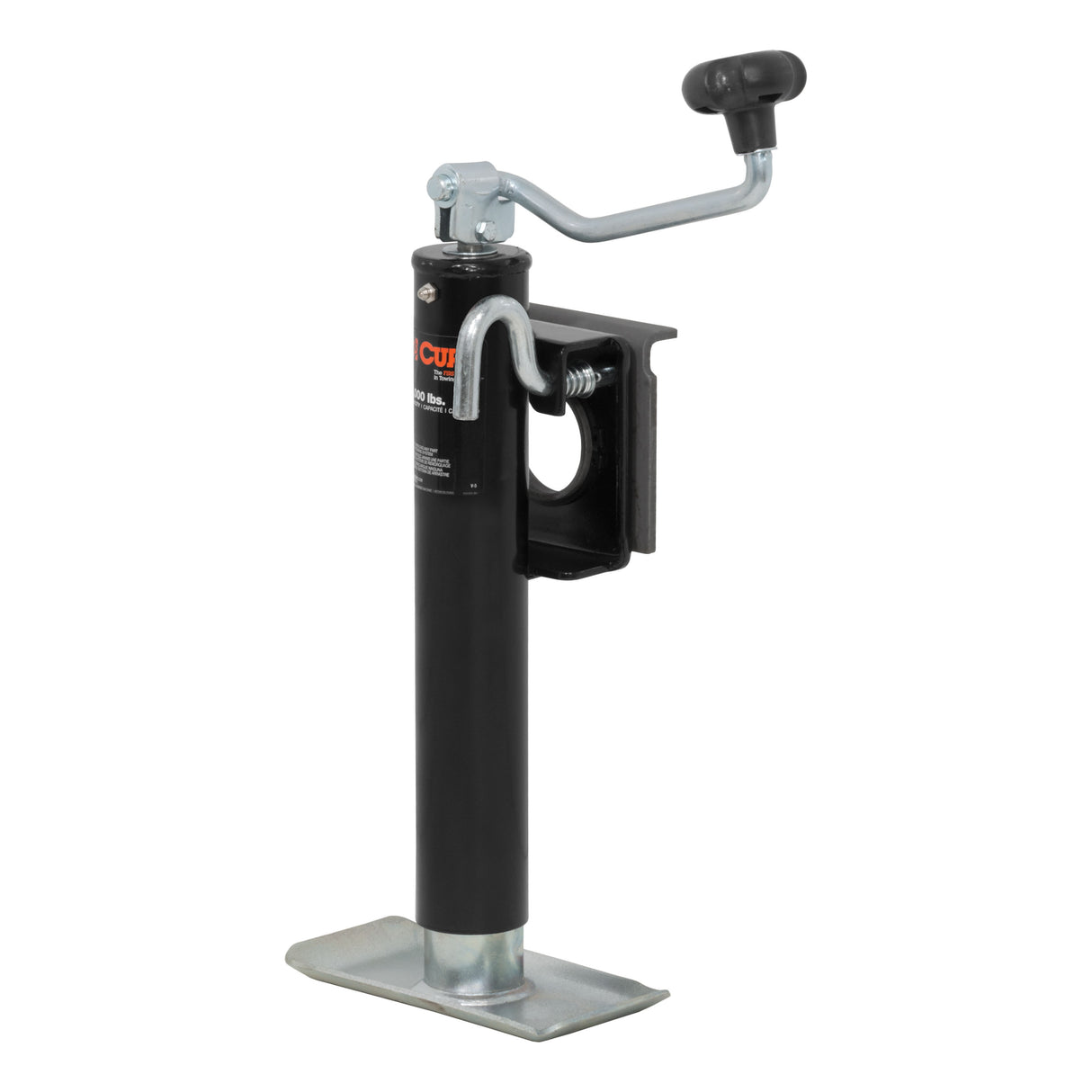 Curt - Bracket-Mount Swivel Jack with Top Handle (2,000 lbs, 10" Travel) - 28300