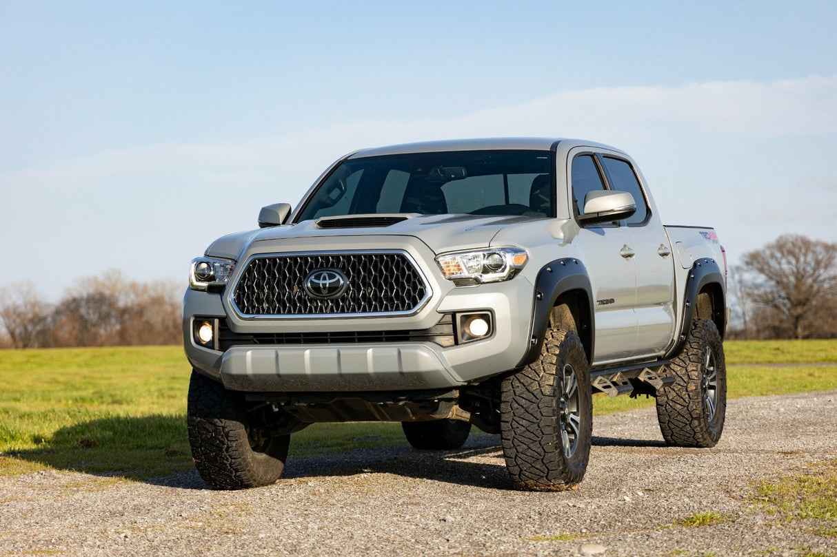 Rough Country - Pocket Fender Flares - 1G3 Magnetic Grey - Toyota Tacoma (16-23) - F-T11621A-1G3
