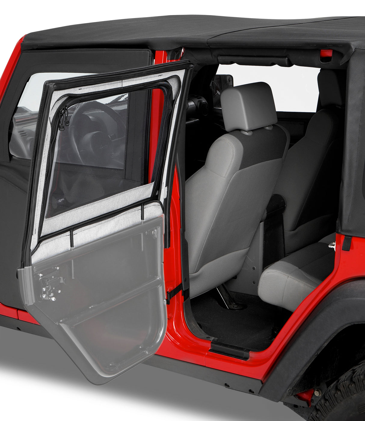 Bestop - 51793-35 - HighRock 4x4 Element Upper Fabric Half Doors