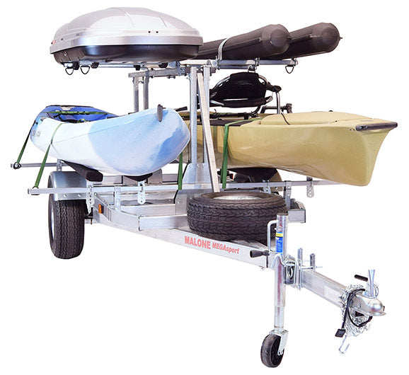 Malone - MegaSport LowBed Trlr w/Tier, Spare, 2 sets Bunks, Cargo Box, 2 Rod Tubes - MPG550-LBB