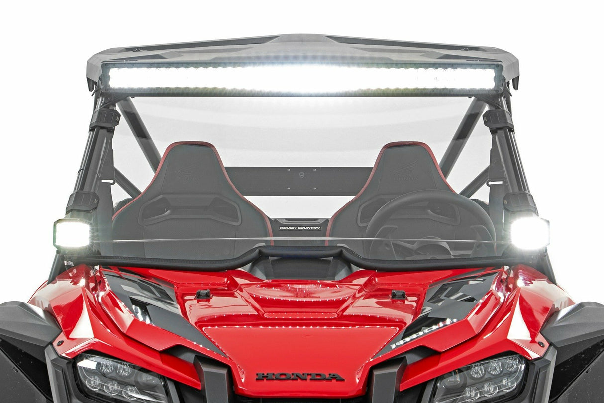 Rough Country - LED Light - Front Mount - 40" Black Dual Row - White DRL - Honda Talon 1000 - 92037