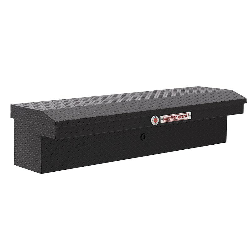 Weather Guard - Model 178-5-04 56in Low Profile Lo-Side Box, Aluminum, Gloss Black, 4.0 cu ft - 178-5-04