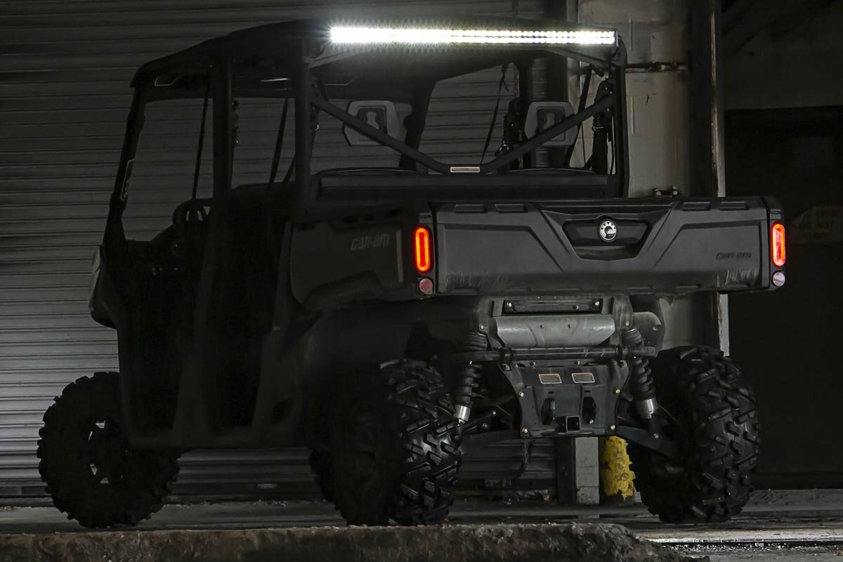 Rough Country - LED Light Kit - Cab Mount - 50" Black Dual Row - Can-Am Defender HD8 (16-21) - 71019