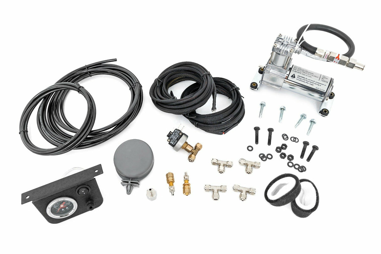 Rough Country 10100 Onboard Air Bag Compressor Kit w/Gauge - 10100