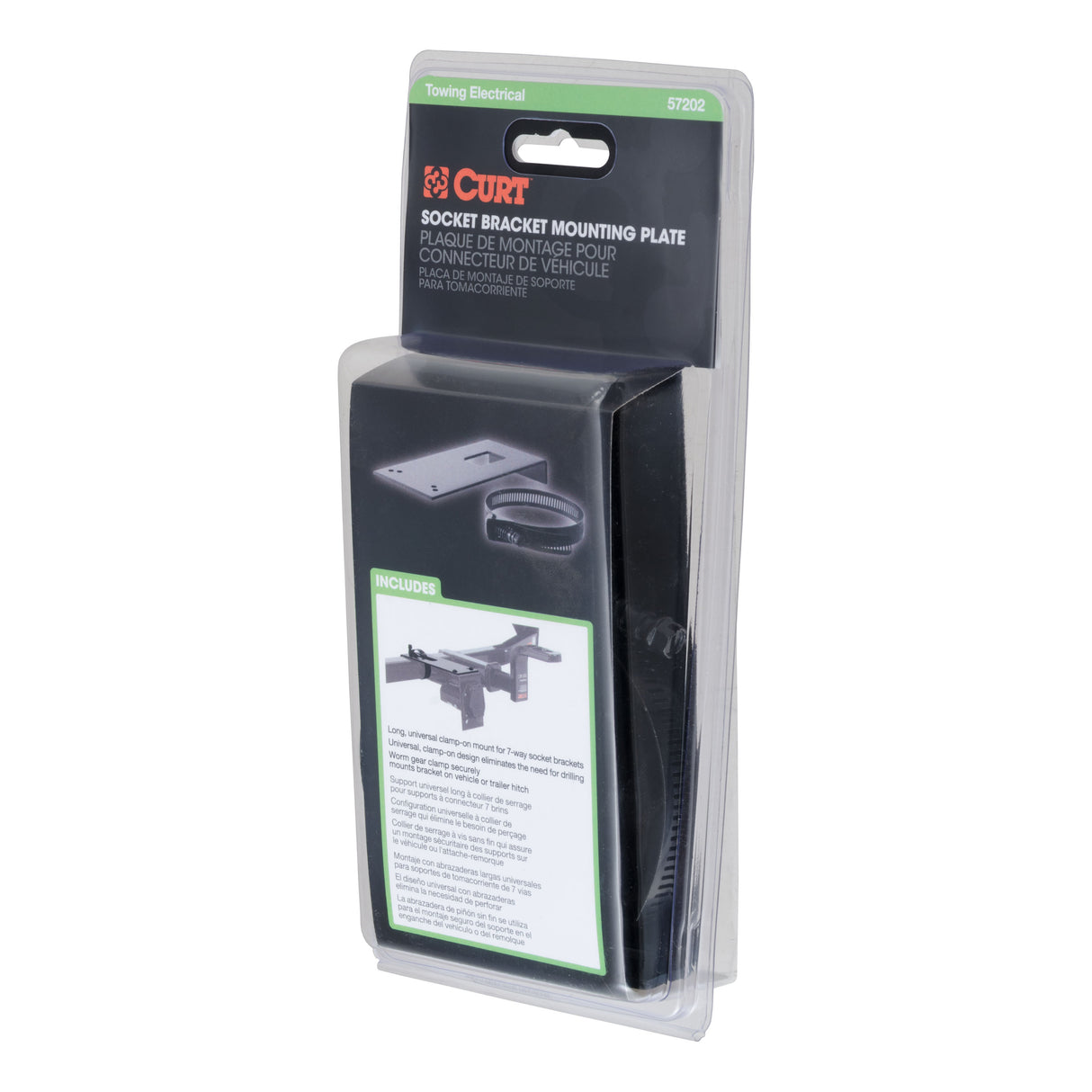 Curt - Connector Bracket Mount for 7-Way Bracket (Packaged) - 57202