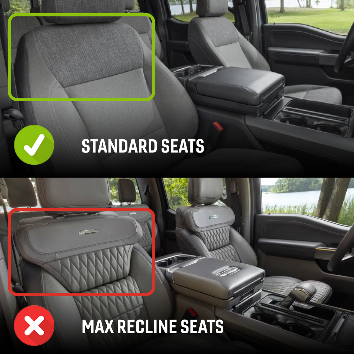 Seat Back Tech Plate MOLLE Kit - Ford F-150 & Raptor (2015-2026), SuperDuty (2017-2026), Ranger (2019-2026)