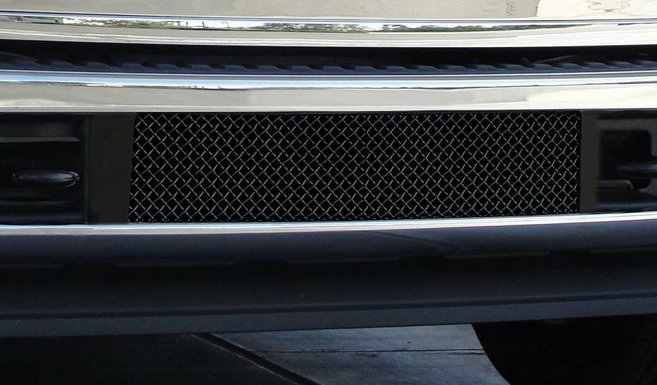 T-Rex Grilles - 1 Pc Large Mesh Mild Steel Upper Class Bumper Grille Bolt-On - Mesh only, no frame - 52563
