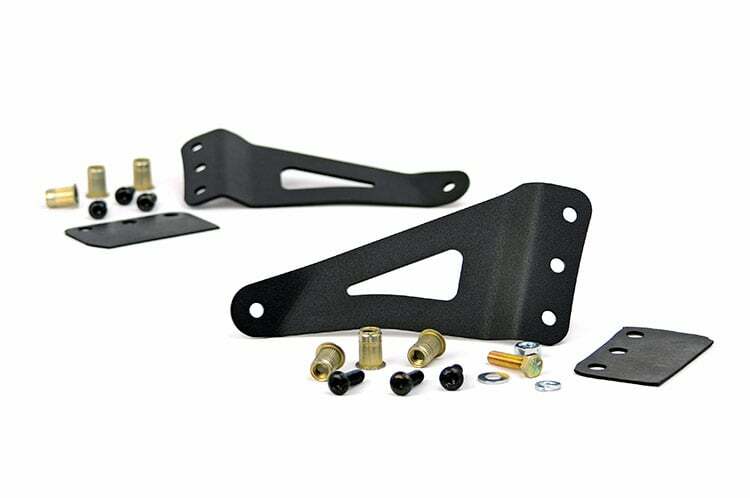 Rough Country 70507 GM 50-inch Curved LED Light Bar Upper Windshield Mounts (07-13 PU/SUV) - 70507