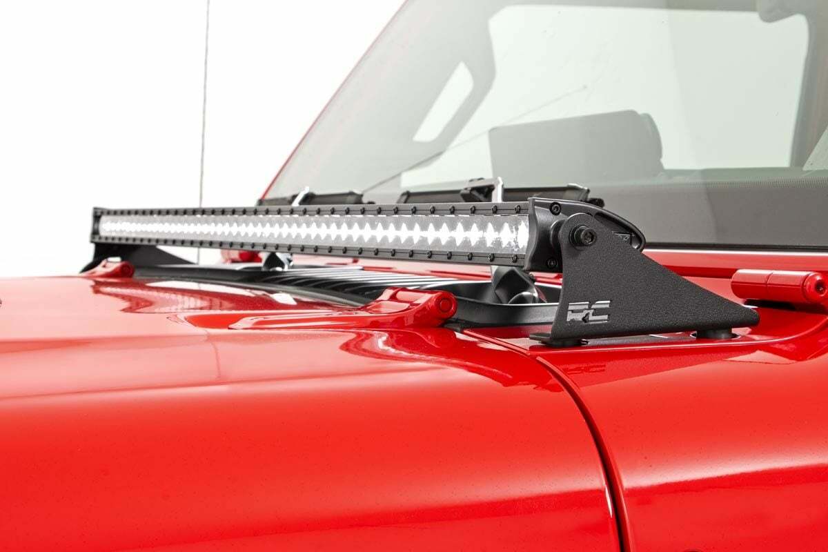 Rough Country - Jeep 50-inch LED Hood Kit (18-21 Wrangler JL, 20-21 Gladiator JT - Black-Series) - 70057