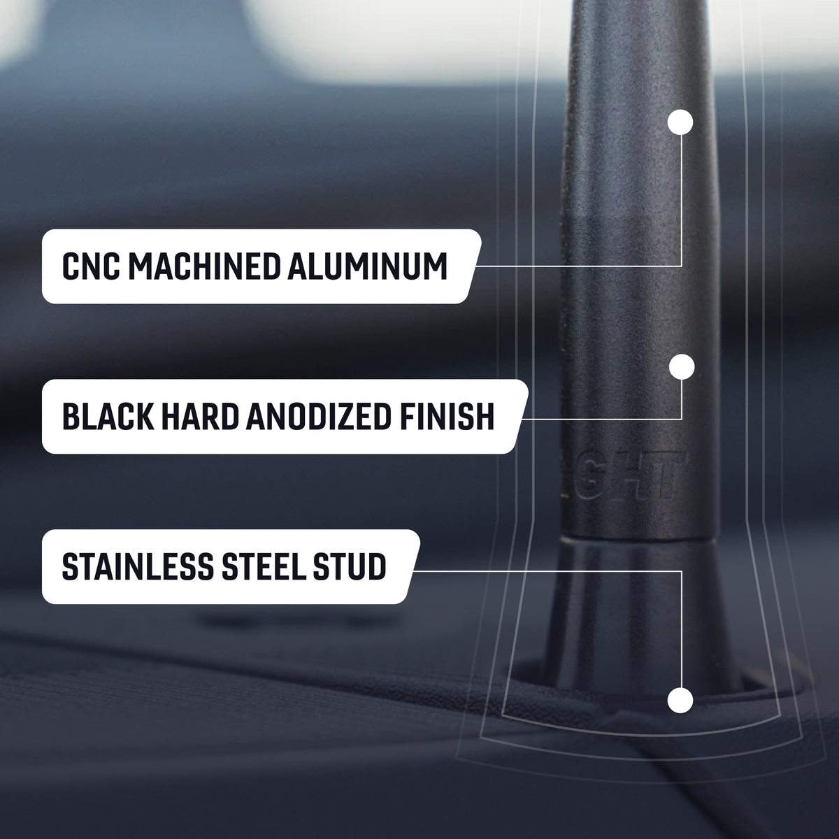 Perfect-Fit Stubby Antenna | Chevrolet Silverado 1500 (2019+), GMC Sierra 1500 (2019+)