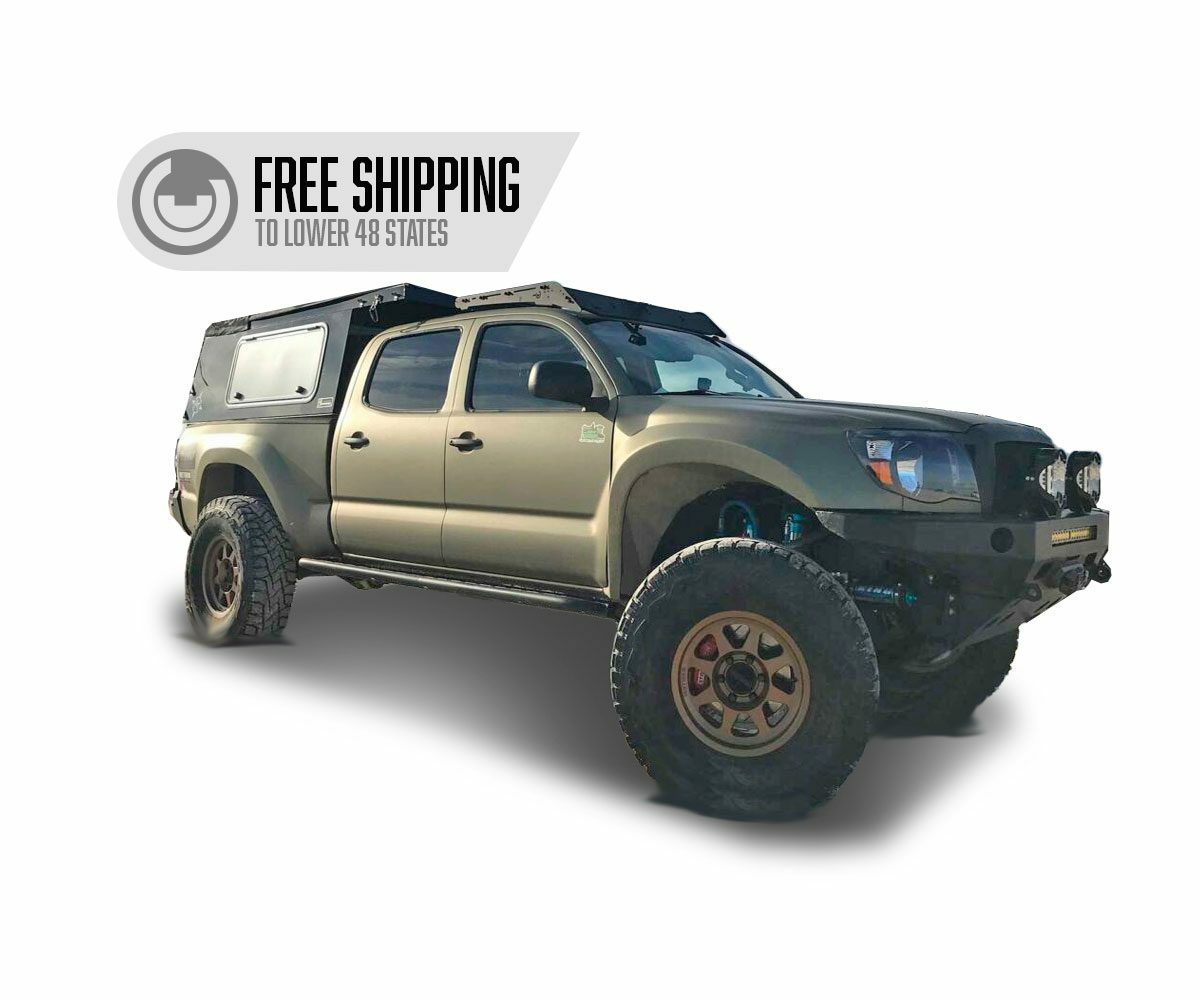 Prinsu - 3rd Gen Toyota Tacoma Prinsu Habitat Rack / Cutout for 40" Light Bars - 400-000-010-016