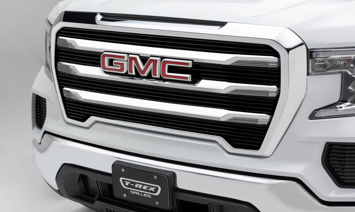 T-Rex Grilles - 2019-2021 GMC Sierra 1500 Billet Grille, Black, Aluminum, 5 Pc, Overlay - PN #21213B - 21213B