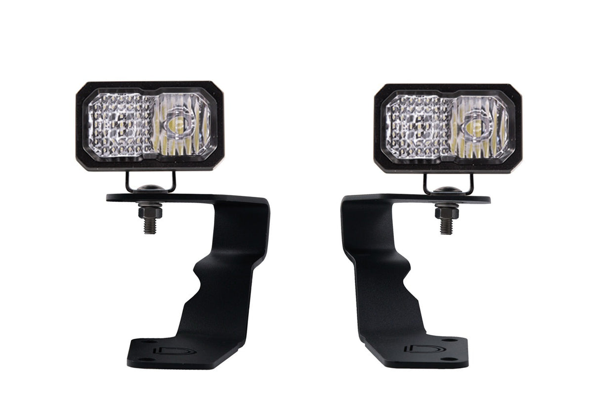 Diode Dynamics DD6616 Allows you to mount two Stage Series 2" LED Pods above the hood.