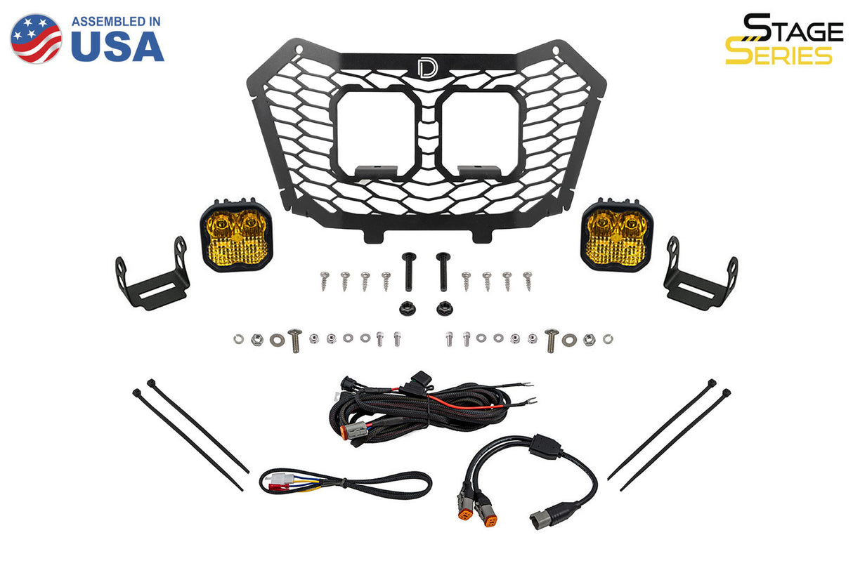Diode Dynamics - Stage Series LED Grille Kit for 2022-2024 Honda TalonPro Yellow Combo - DD7904