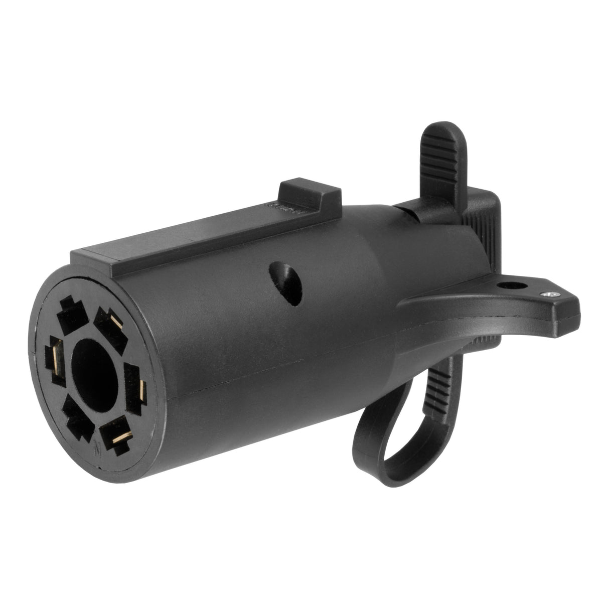 Curt - Electrical Adapter with Tester (7-Way RV Blade Vehicle to 4-Way Flat Trailer) - 57245