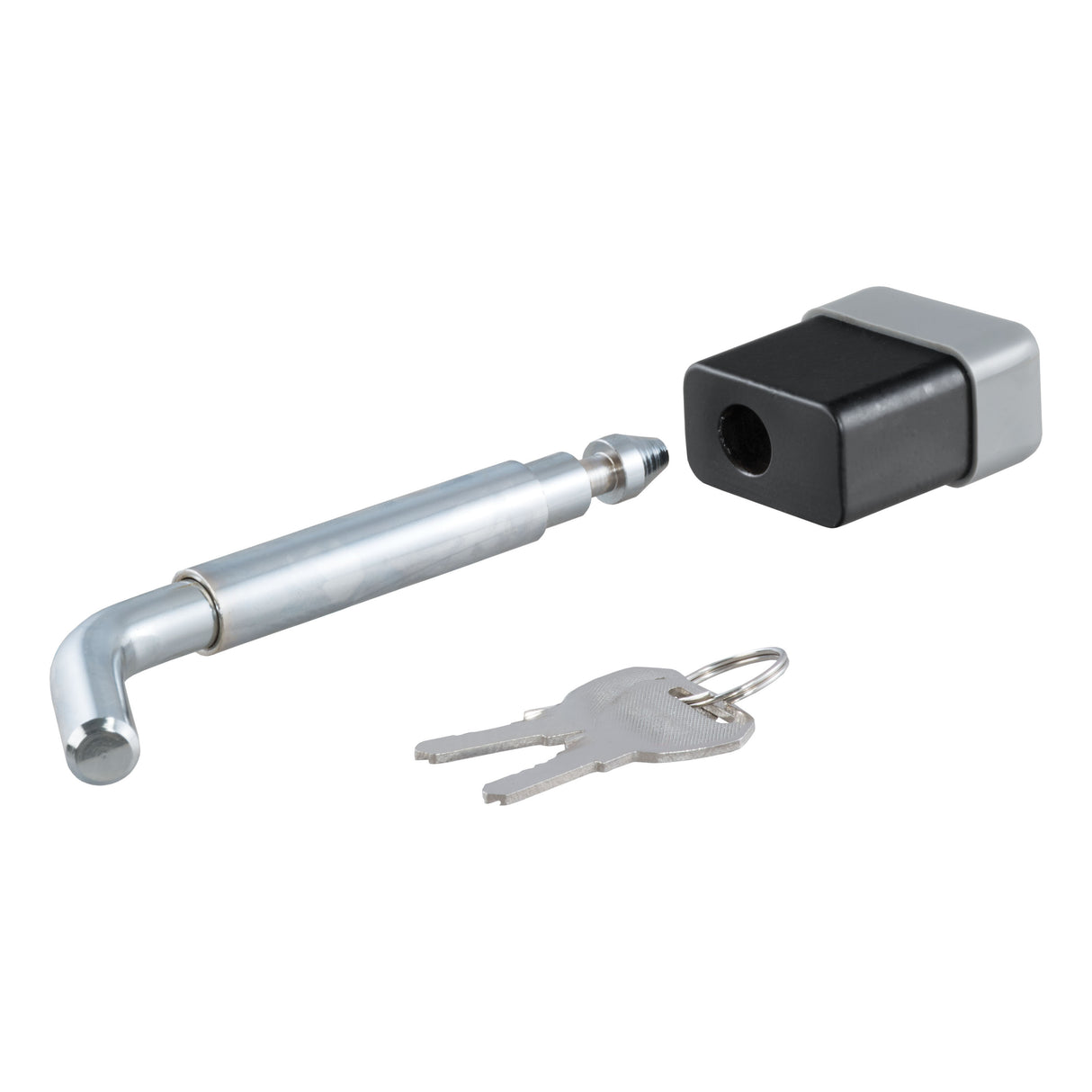 Curt - 1/2" Hitch Lock with 5/8" Adapter (1-1/4" or 2" Receiver, Deadbolt, Chrome) - 23024