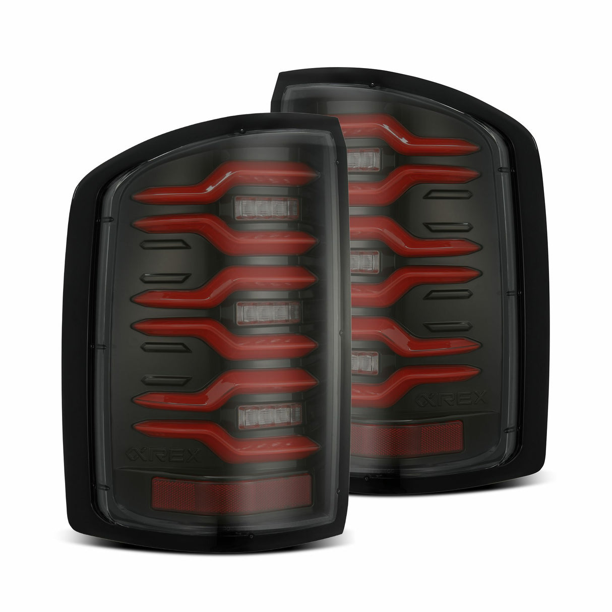 AlphaRex 630050 LED Taillights Black Red