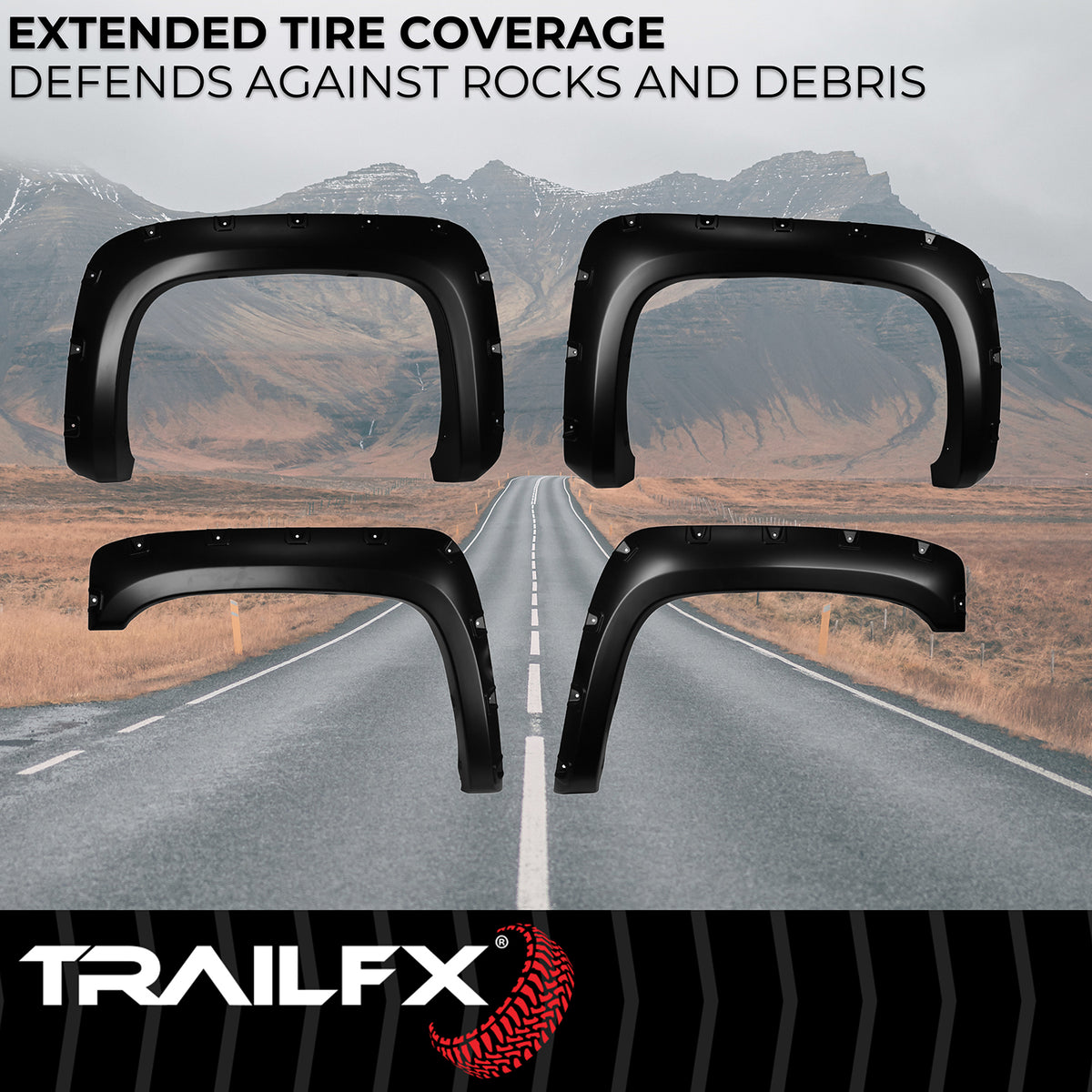 TrailFx - Pocket Style Fender Flares For Chevrolet Silverado 1500-3500 (TFC3001S)