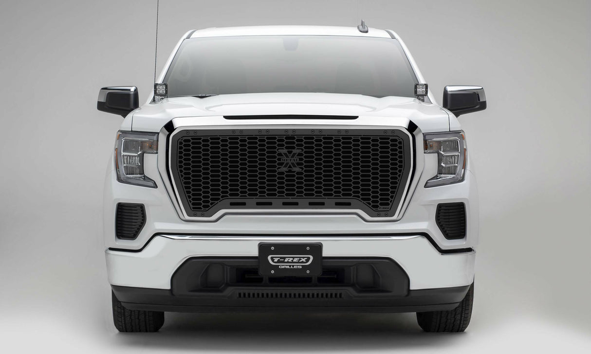 T-Rex Grilles - 2019-2021 GMC Sierra 1500 Stealth Laser X Grille, Black, Mild Steel, 1 Pc, Insert - PN #7712271-BR - 7712271-BR