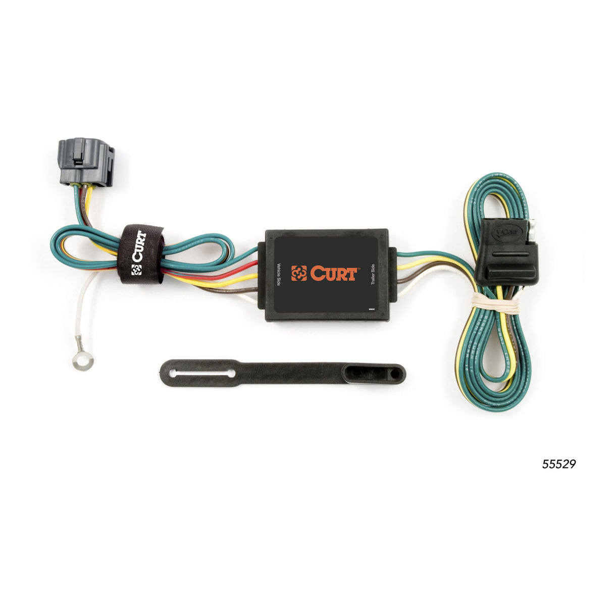 Curt - Custom 4-Flat, Select Kia Sportage, OEM Tow Package Required - 55529