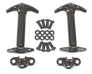Hood Catch Kit, Black; 42-95 Jeep CJ/Wrangler YJ
