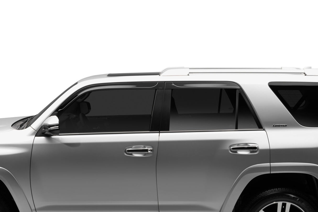 Husky Liners 2854027 Low Profile Dark Smoke Ventvisor Side Window Deflector, 4-Piece Set for 2010-2023 Toyota 4Runner