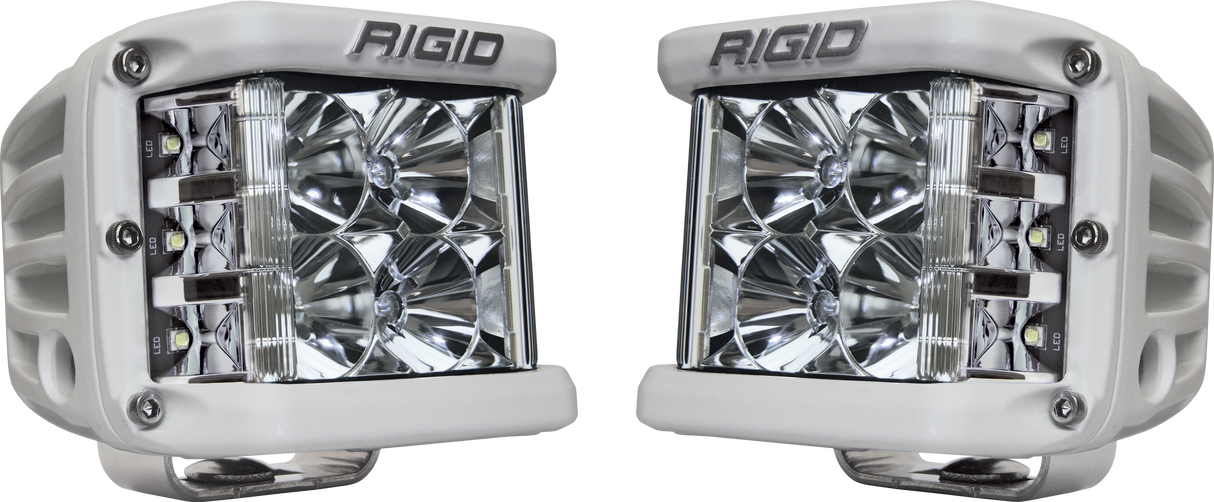 RIGID D-SS PRO Side Shooter, Flood Optic, Surface Mount, White Housing, Pair