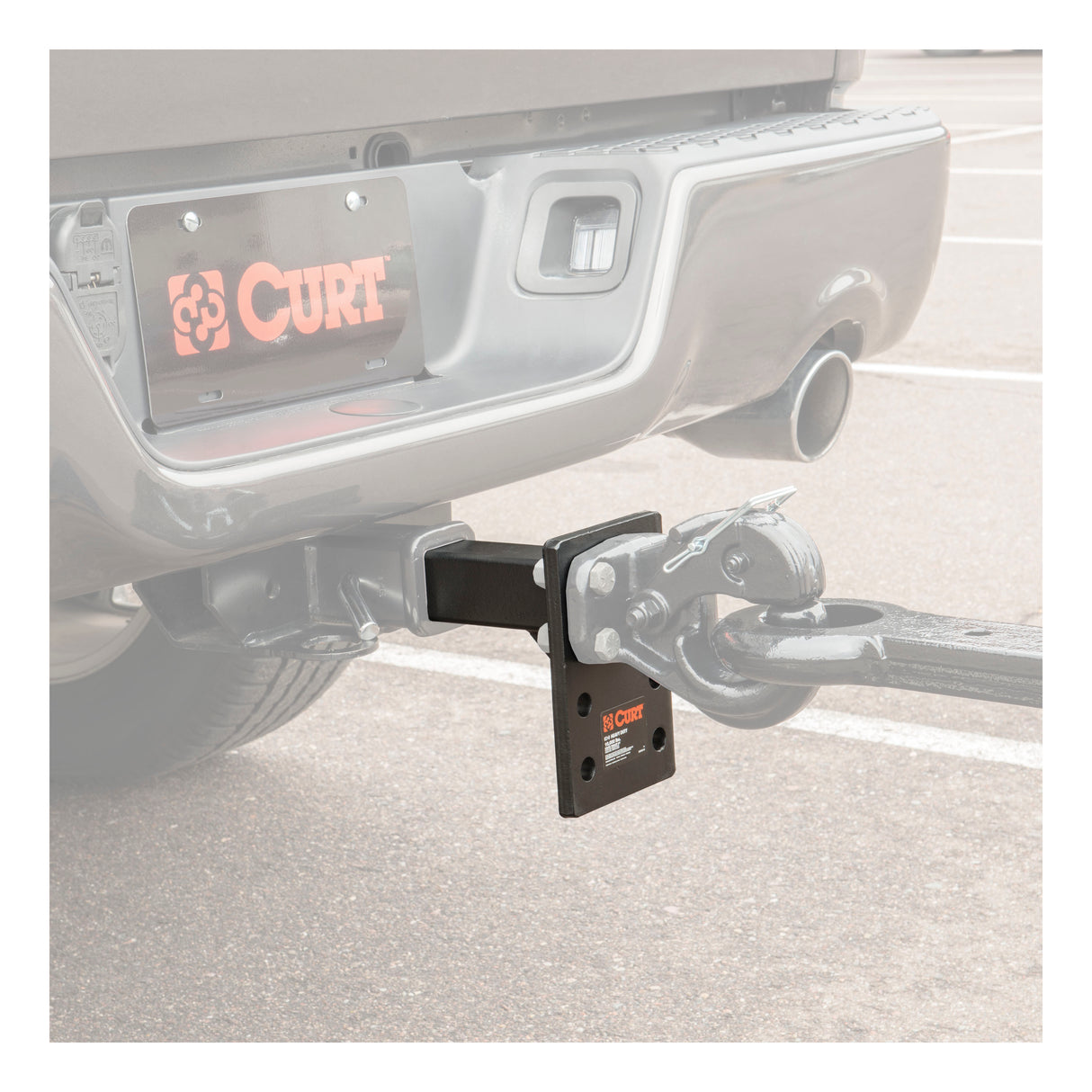 Curt - Adjustable Pintle Mount (2" Shank, 15,000 lbs., 7" High, 6" Long) - 48328