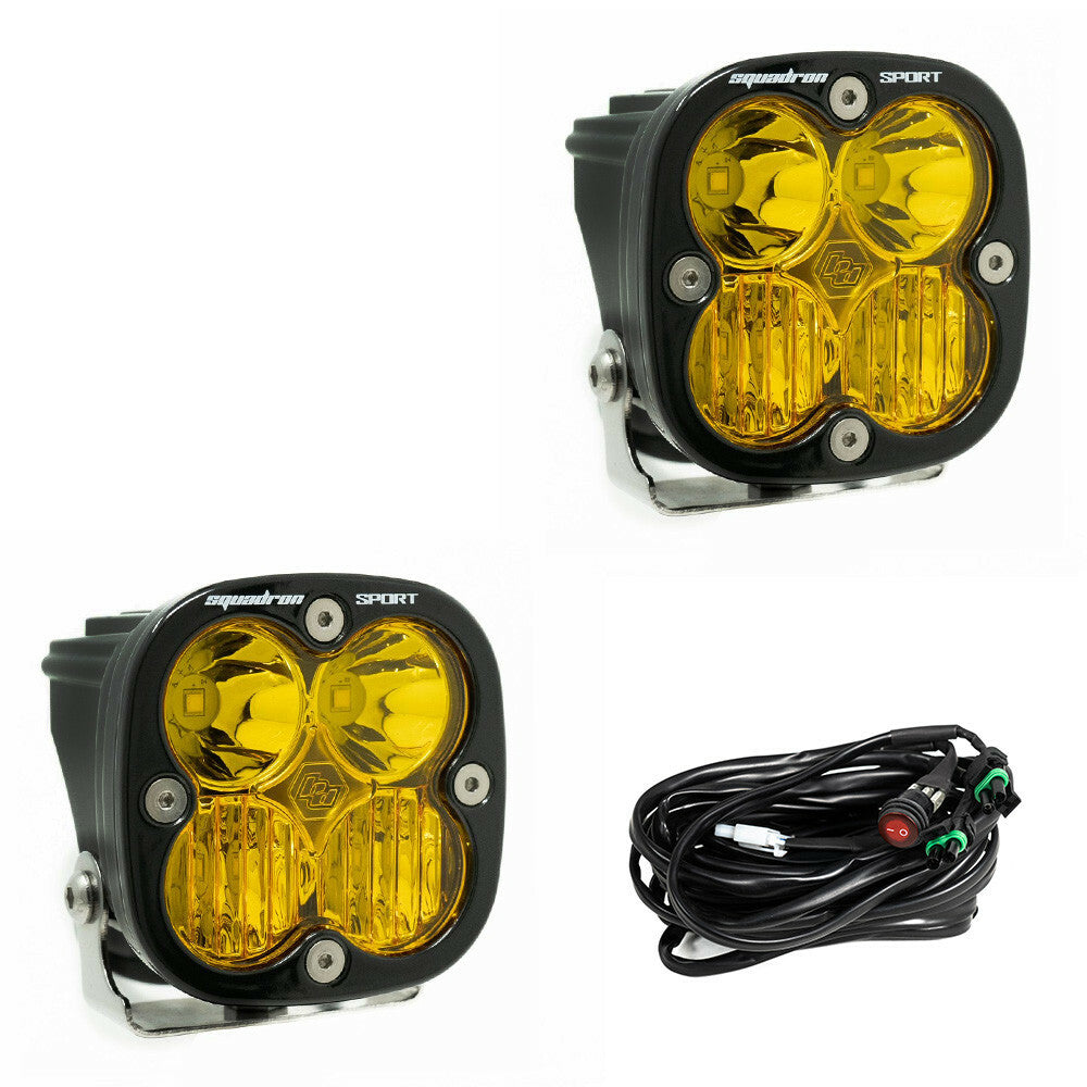 Baja Designs - 557801 - Squadron Sport Black LED Auxiliary Light Pod Pair