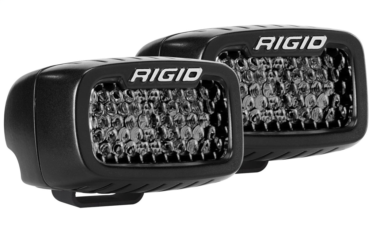 RIGID Industries - 902513BLK SR-M Series PRO Midnight Edition, Spot Diffused, Surface Mount, Pair
