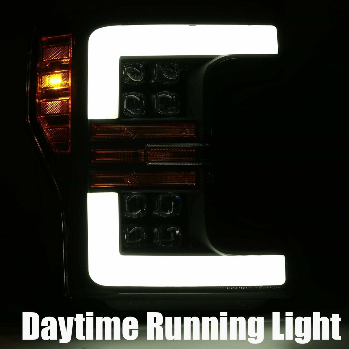 AlphaRex 880101 LED Projector Headlights Plank Style Design Chrome